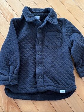 Baby Gap Quilted Button Up Shirt Black Size 3 yrs